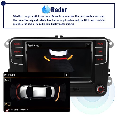 CarPlay Android Auto RCD360 PRO RCD330 MIB Car Radio For VW Passat Touran Jetta - Picture 11 of 17