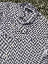 Polo Ralph Lauren Mens XL Long Sleeve Button Up Purple Blue Plaid Shirt
