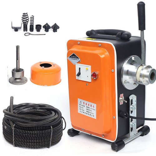 Electric Drain Cleaner Sewer Snake Pipe Cleaning Sewer Pipe Dredger Machine 750W - Picture 10 of 18