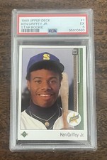 1989 Upper Deck #1 Ken Griffey Jr Rookie PSA ...