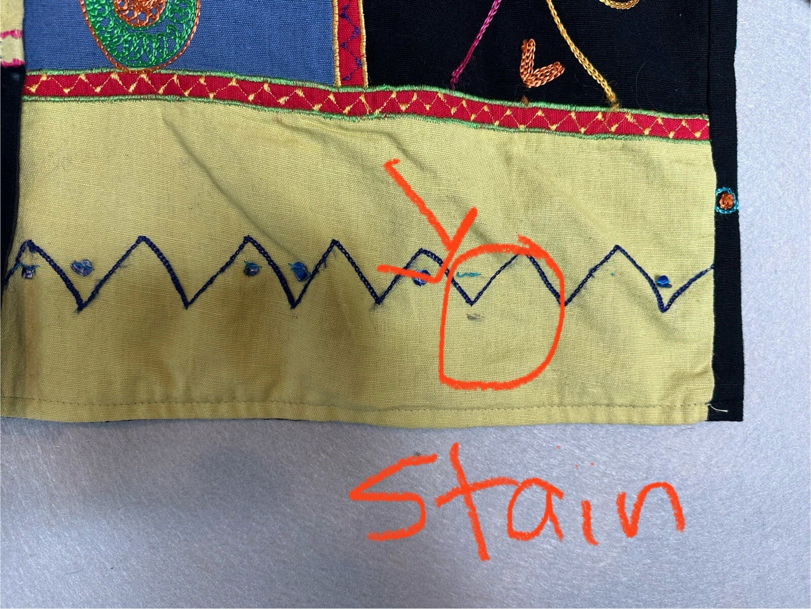 New Direction Patchwork Jacket Large Linen Blend … - image 7