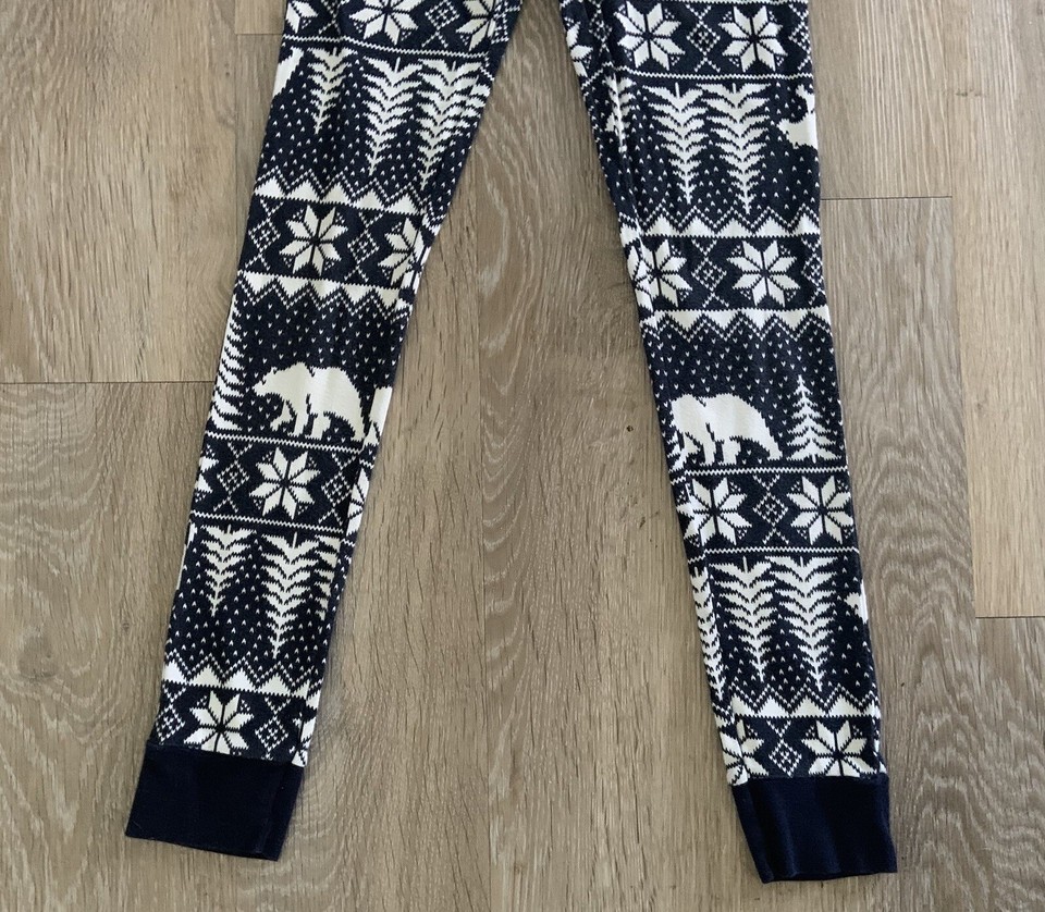 Old Navy Girl’s Size 12 Navy & White Snowflake & Polar Bear Leggings eBay
