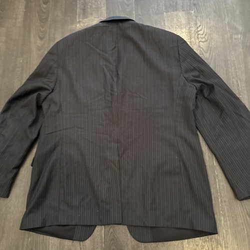 Vintage Macys Polo Ralph Lauren Green Label Pinstripe 2 Piece Suit Mens Size 44R - Picture 13 of 22