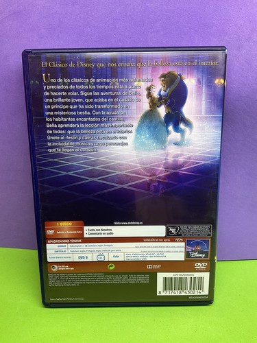 LA BELLA Y LA BESTIA- WALT DISNEY-DVD- USADO GARANTIZADO- ENVÍO CERTIFICADO - Imagen 2 de 3