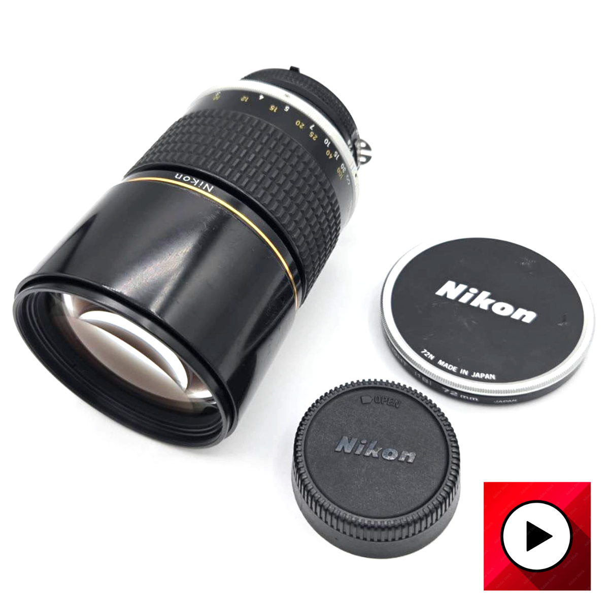 Nikon Nikkor AI-S Ed 180mm f/2.8 from Japan Used US Customs Cellar