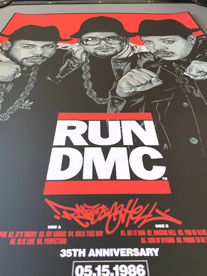 Run-DMC Raising Hell 35th Anniversary Poster 1986 Ken Taylor 18x24