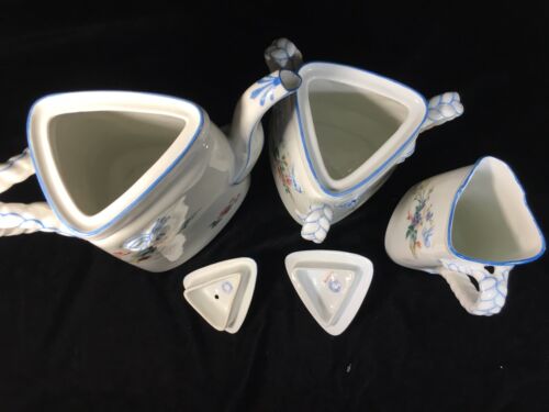 (30 Piece) c1870 Haviland & Co Limoges Triangular, Blue Rope TEA/DESSERT SET - Picture 7 of 12