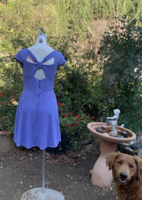 purple lace skater dress Vintage Lace Skater Fit And Flare Dress In LIGHT PURPLE