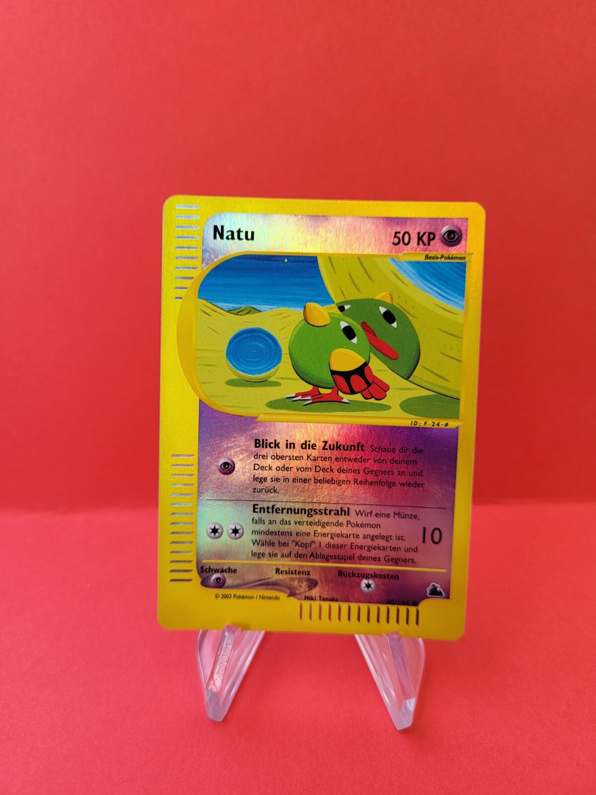 Pokemon Card/Card - Natu 80/144 Reverse Holo Skyridge Near Mint-Mint