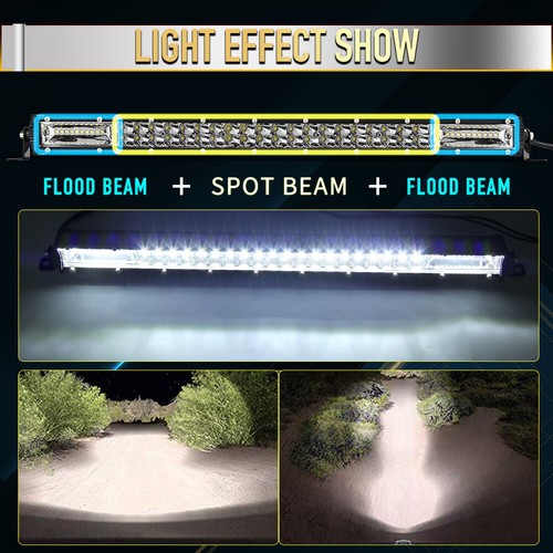 20inch LED Light Bar Dual Row Flood Spot Offroad Driving Truck For Jeep SUV 22" - Picture 6 of 12