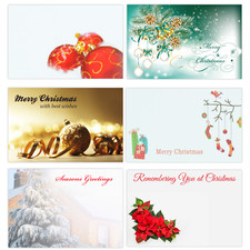 Christmas Flower Message Cards - 60mm x 90mm | 55mm x 85mm - Florist Supplies