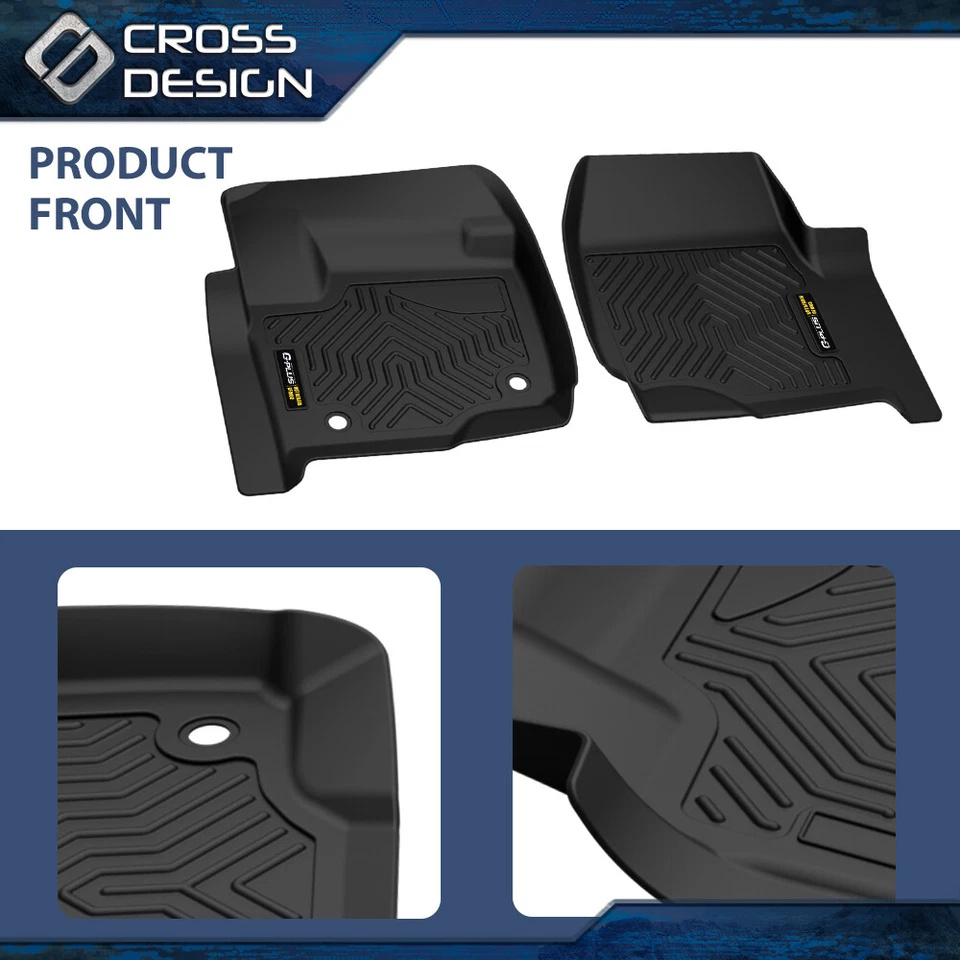 Alfombrillas TPE para todo tipo de clima aptas para Ford F250-F550 Super Duty 2017-2024 doble cabina Foto 3 de 4