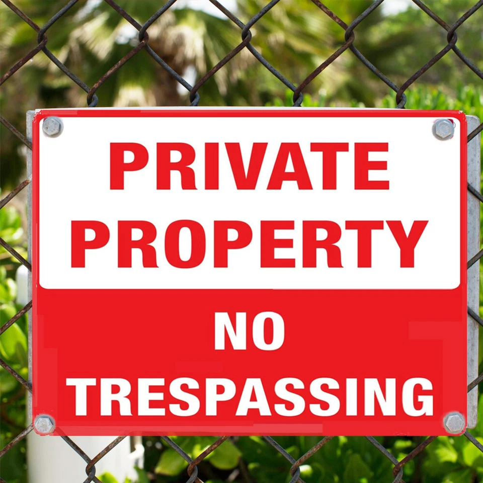 Private Property - No Trespassing METAL Safety Sign 200x300mm - image 3 of 4