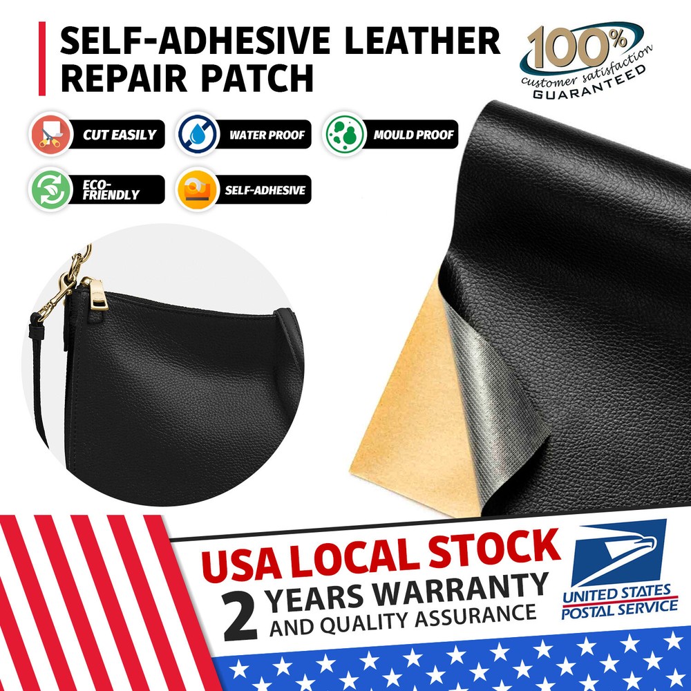 Leather Repair Kit Self-Adhesive Patch Stick on Sofa Clothing Car Seat Couch US