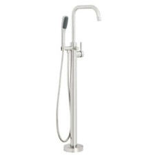 Miseno MNO194AZBN Floor Mounted Tub Filler with 1.8 GPM Hand Shower, Brushed Nic
