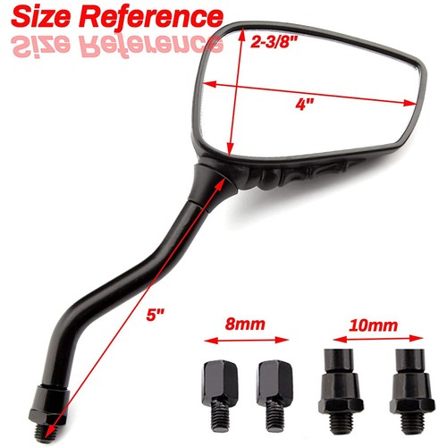 2x Motorcycle Rearview Rear View Side Mirror 10mm For Suzuki Savage 650 LS650 - Bild 3 von 11