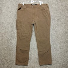 Ariat Rebar M4 Made Tough Mens 40/32 Brown Canvas Relaxed Straight Work Pants