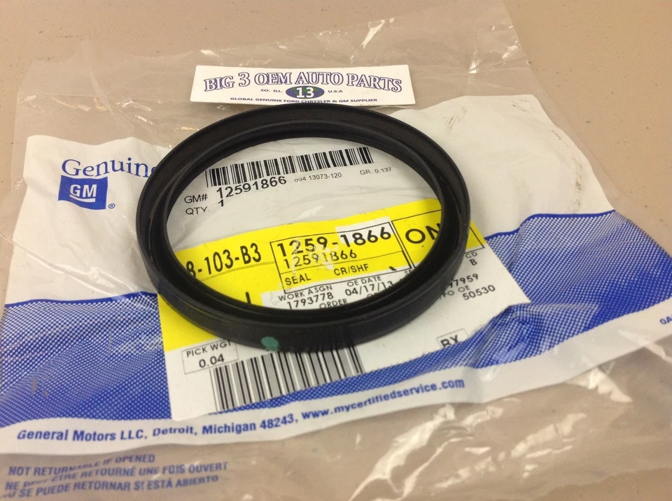 Chevrolet GMC Cadillac Buick Pontiac Crankshaft Rear Oil SEAL new OEM 12591866 - Image 4 of 4