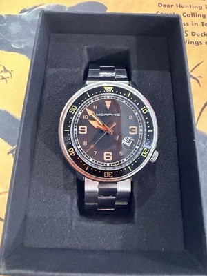 MORPHIC M74 Men's Wristwatch Black Dial Stainless Steel Water-Resistant