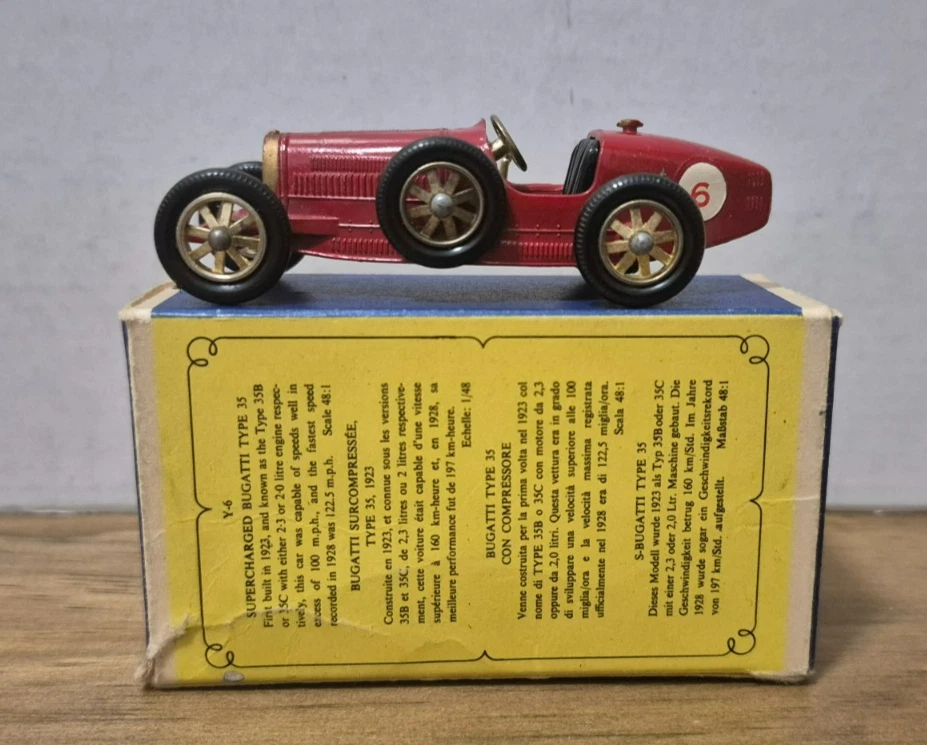 Y 6 1926 Bugatti Type 35 Models of Yesteryear Matchbox in D2 Box - Bild 4 von 4