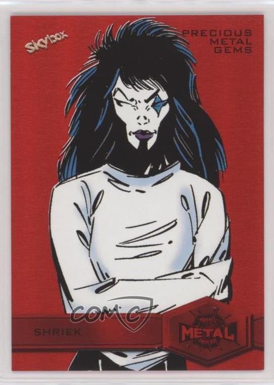 2022 Marvel Metal Universe Spider-Man High Series PMG Red 62/100 Shriek #179 k4d