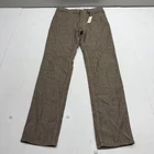 Banana Republic Linen-Cotton Traveler Pants Mens 30x32 Brown Slim Fit Tapered