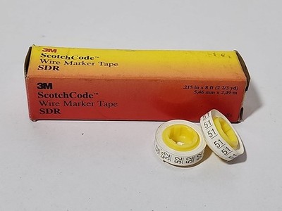 (Box Of 10 Rolls) 3M ScotchCode Wire Marker Tape #50-59