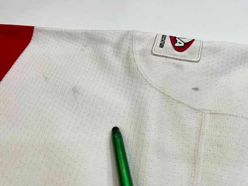 Maglia SP Authentic Sait Trojans #33 College Hockey taglia 56G bianca Canada cucita - Foto 10 di 14