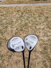 VGUC 90's Vintage Callaway Big Bertha War Bird 3wd 5wd RCH 96 Graphite 2-Pack RH