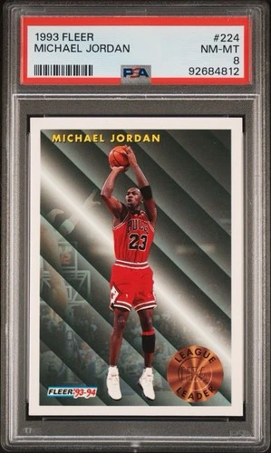 1993-94 Fleer - Michael Jordan #224 PSA 8 NM-MT Chicago Bulls HOF GOAT