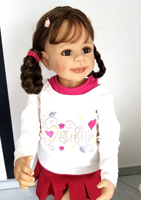 Künstlerpuppe 97 cm, Sibille von Monika Levenig, Vinyl, 350 Stück mit Zertifikat