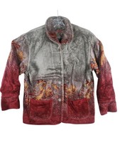 VTG Denali Women's Fleece Jacket Size Large Western Fall Print Made In USA