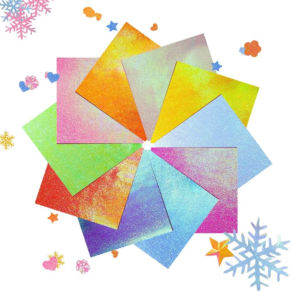 Glitter Gloss for Crafts - 150 Sheets Colourful Square Folding for DIY9556