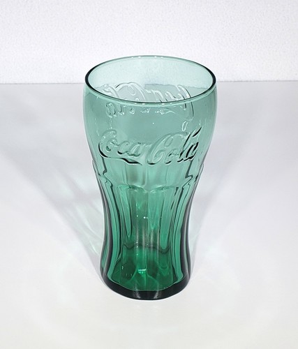 Coca Cola Coke Glasses Tumblers Blue Green Color 5 Glass Tumbler Set Lot 6" EUC - Picture 3 of 7