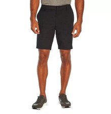 NWT Banana Republic Men's 38 Black Pattern Comfort Flat Front Shorts Stretch