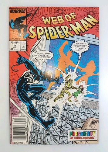 Web of Spider-Man #36 Mid-Grade Newsstand 1st Tombstone Appearance 1988 App