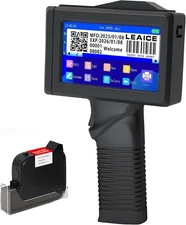 Leaice GS-48.0S Handheld Inkjet Printer, 42ml Quick-Dry Ink, QR Code/Logo/Text
