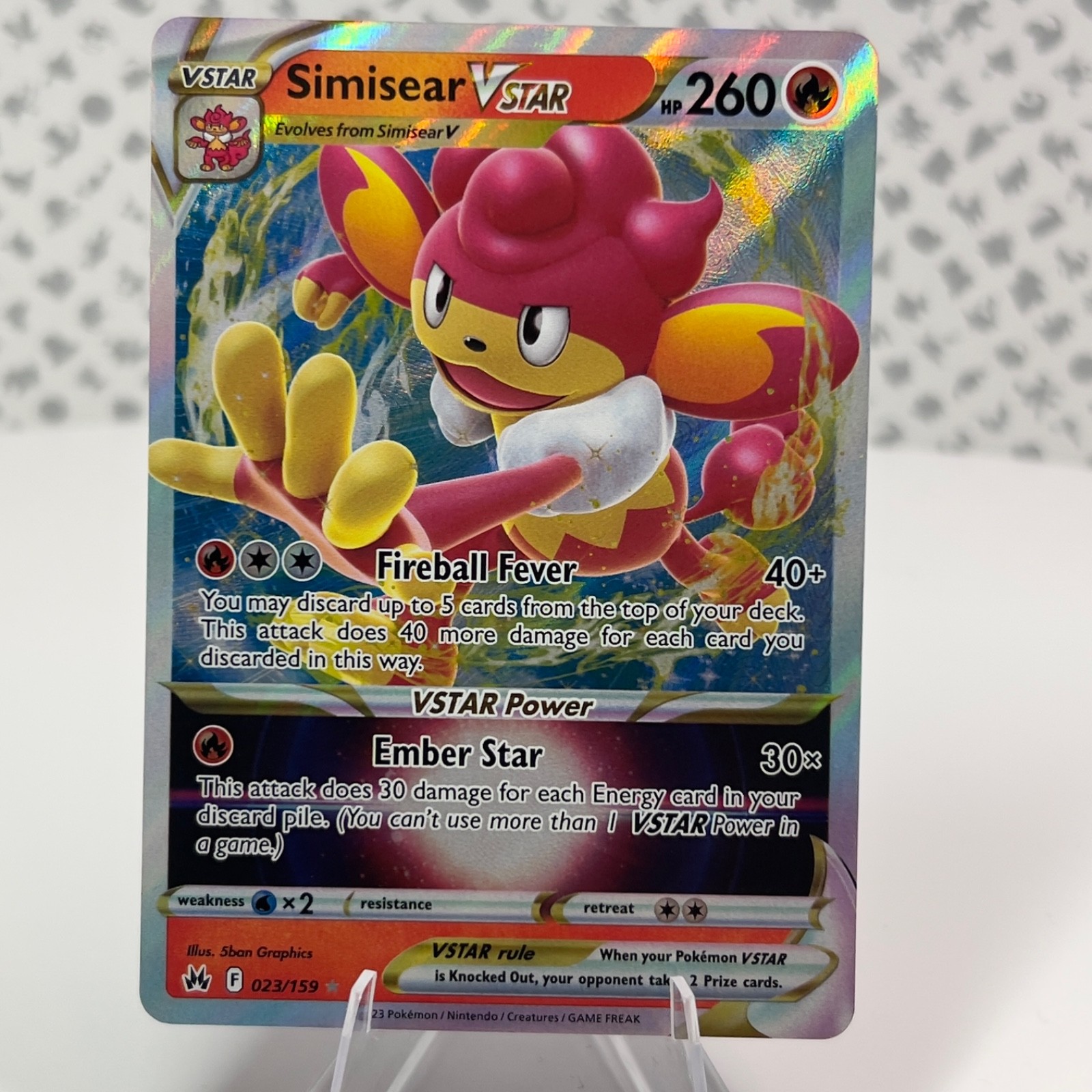Simisear VSTAR 023/159 Crown Zenith Holo NM