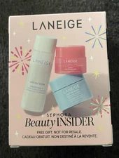 Sephora Beauty Insider Birthday LANEIGE Water Bank, Lip Sleeping Mask, Toner NIB