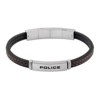 Police Schmuck Herrenarmband Recall Leder Schwarz/Braun PEAGB0079202