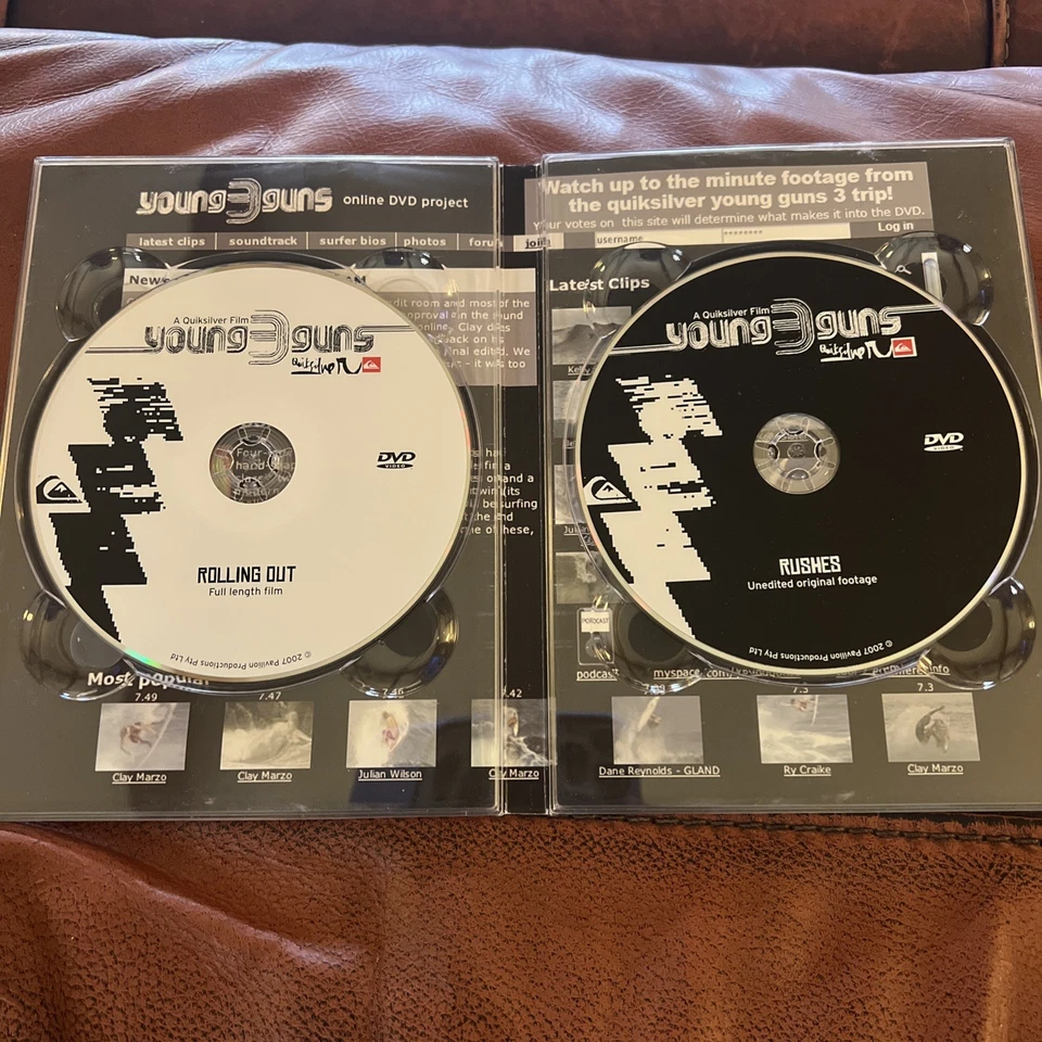 Young Guns 3 A Quicksilver Film (DVD, 2-Disc Set, 2007, Surfing) Foto 3 de 3