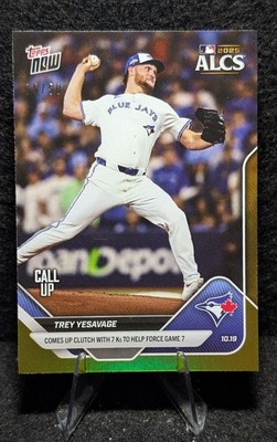 2025 MLB Topps Now #887 Trey Yesavage Toronto Blue Jays Call Up ALCS Gold /50
