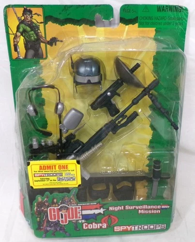 2002 Hasbro G.I. Joe vs Cobra 12" Figure Night Surveillance Mission Part Set NIP