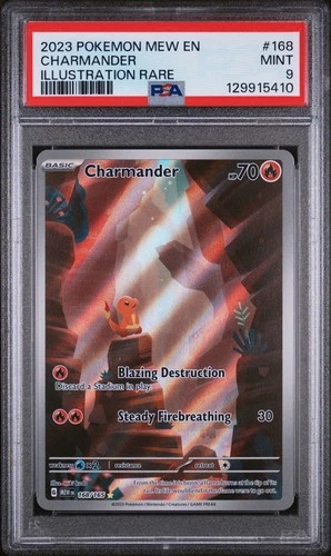 2023 POKEMON CHARMANDER MEW EN-151 ILLUSTRATION RARE #168 PSA 9
