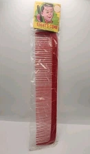 GIANT's COMB : Vintage Novelty Gag Gift Joke - Made in Hong Kong : RED