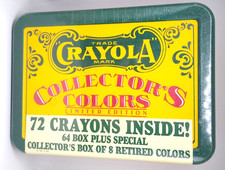 Crayola Collector's Colors Limited Edition 72 Crayons in Tin 1991 New Sealed