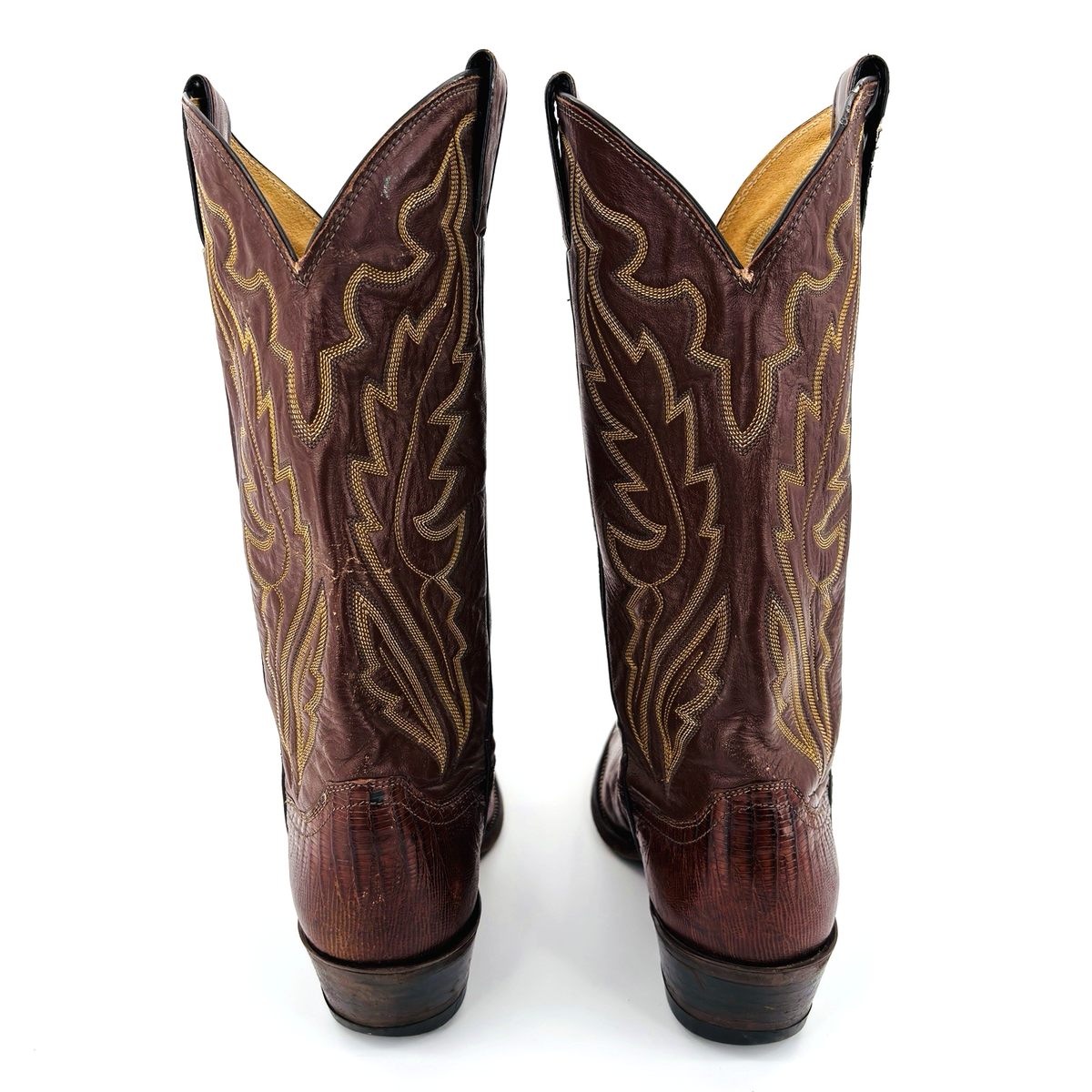 Mens 8.5 D Vintage Justin Iguana Teju Lizard Cowboy Boots  display picture 2
