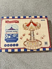 ROKR 3D Wooden Puzzel Swing Ride Merry Go Round Music New in Box