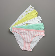 5 Pack Victoria's Secret sz M Stretch Cotton Logo Bikini Panties Bundle Lot Set