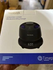 Haneuul Ultrasonic Cleaner 20 watts Timer Black Retainer Dentures Toothbrush New